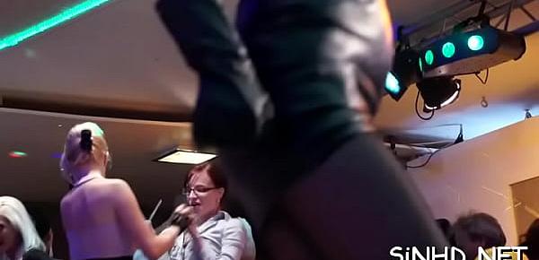 Explicit and brazen group gratifying